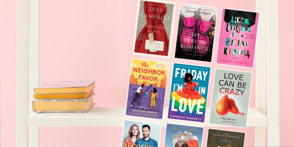 bookshelf with various book covers