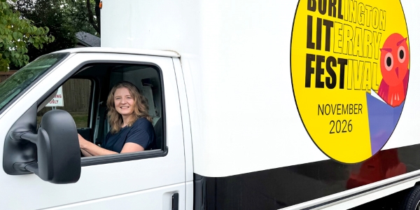 BPL CEO Lita Barrie sitting in the BPL delivery truck