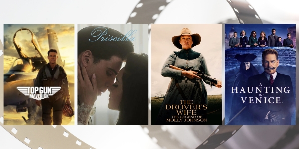 four movie posters of the films featured in August