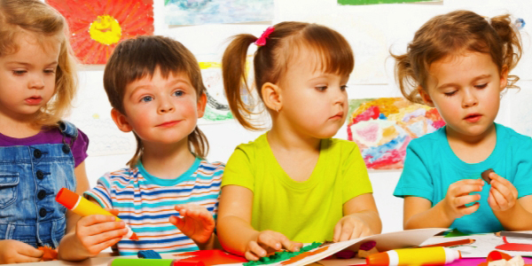 four young children