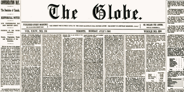 front page of an historical edition of the globe newspaper logo