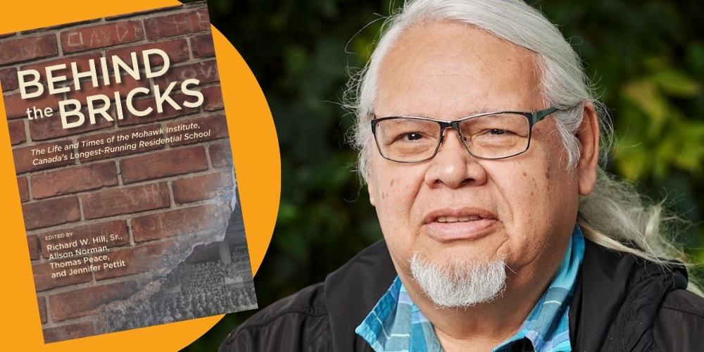 headshot of Rick Hill beside book cover