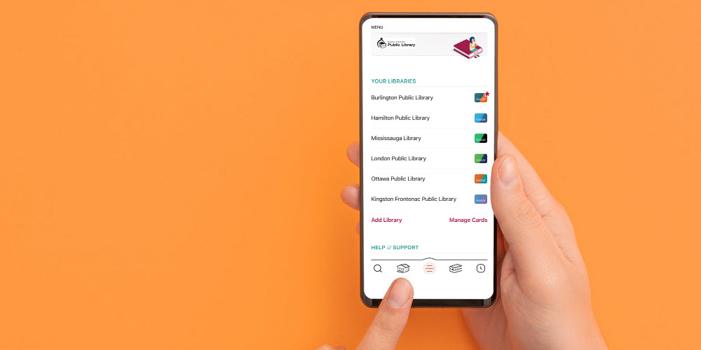 Libby app on smartphone showing the your libraries screen