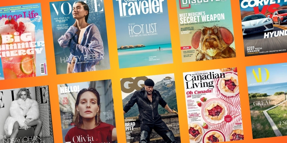various current magazine covers